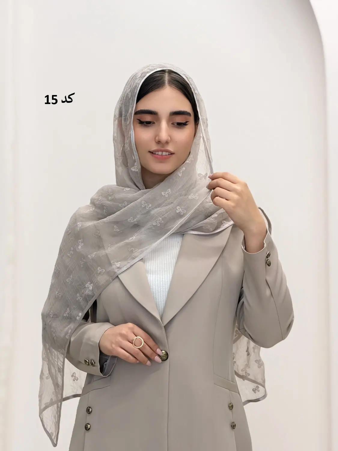 4624-شال حریر پاپیون